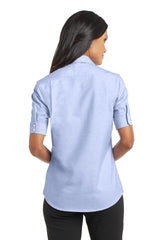 Port Authority Women's Short Sleeve SuperPro Oxford Shirt. L659