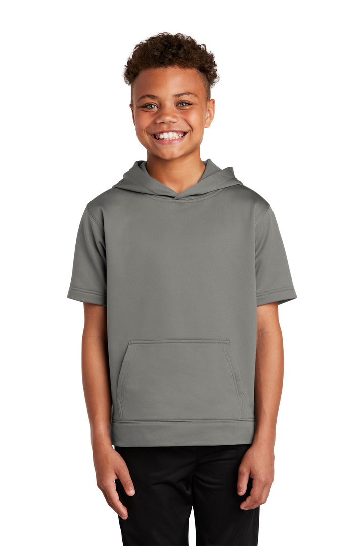 Sport-Tek Youth Sport-Wick Fleece Short Sleeve Hooded Pullover YST251