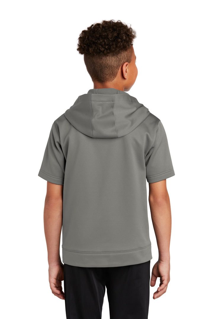 Sport-Tek Youth Sport-Wick Fleece Short Sleeve Hooded Pullover YST251