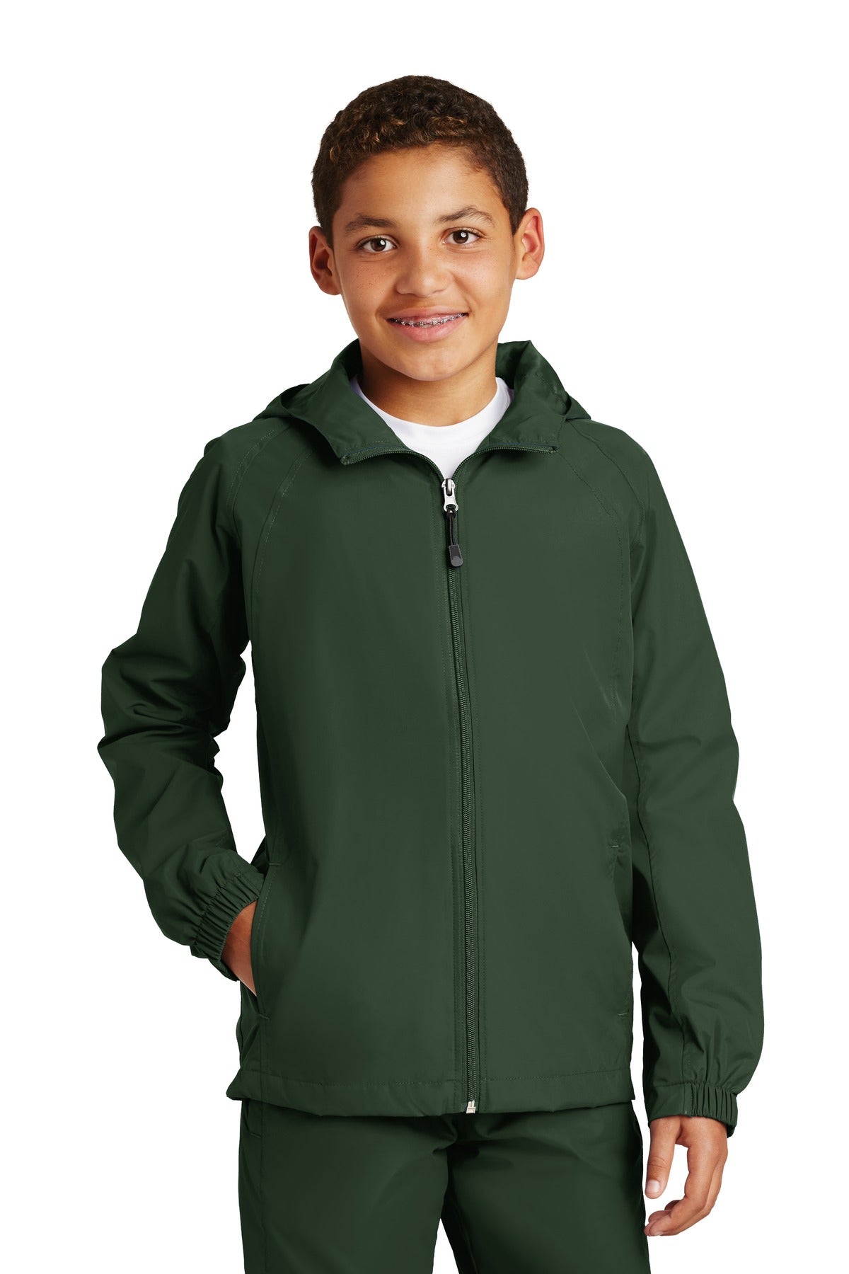 Sport-Tek Youth Hooded Raglan Jacket YST73