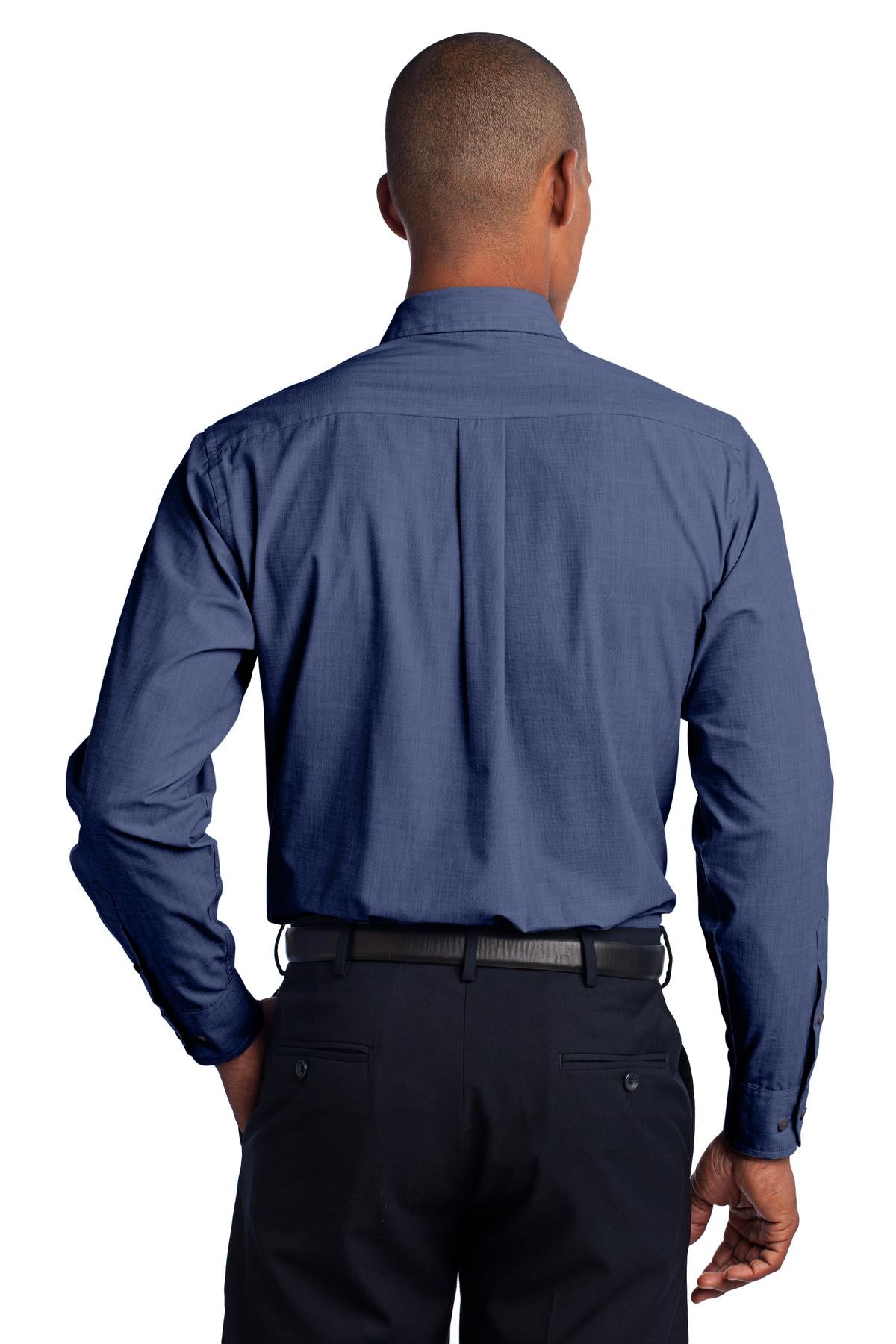 Port Authority Men's Tall Crosshatch Easy Care Shirt. TLS640