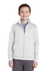 Sport-Tek Youth Sport-Wick Fleece Full-Zip Jacket.  YST241