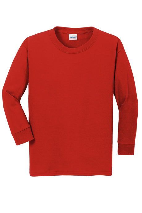 Gildan Youth Heavy Cotton 100% Cotton Long Sleeve T-Shirt. 5400B Gildan