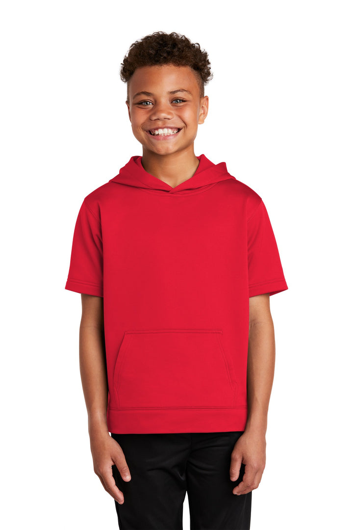 Sport-Tek Youth Sport-Wick Fleece Short Sleeve Hooded Pullover YST251