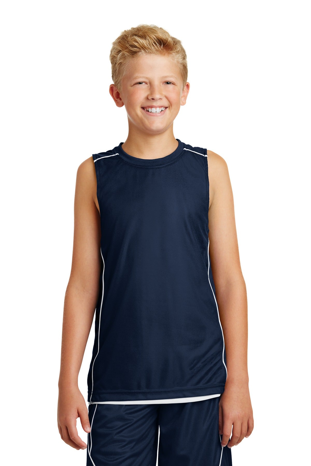Sport-Tek Youth PosiCharge Mesh Reversible Sleeveless Tee YT555