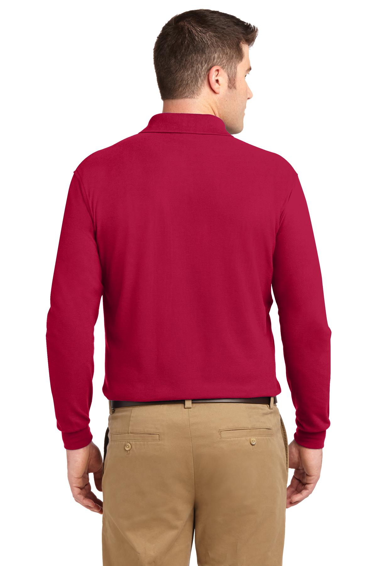 Port Authority Men's Tall Silk Touch Long Sleeve Polo. TLK500LS