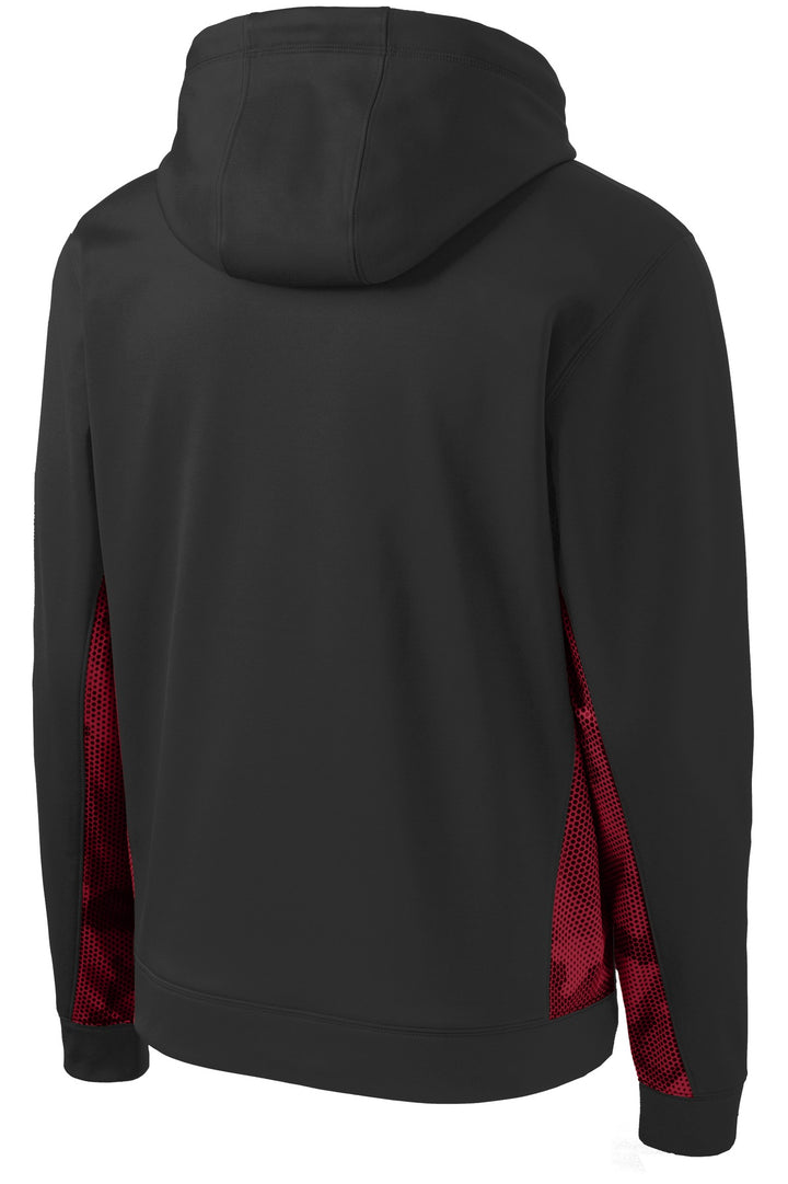 Sport-Tek Youth Sport-Wick CamoHex Fleece Colorblock Hooded Pullover YST239
