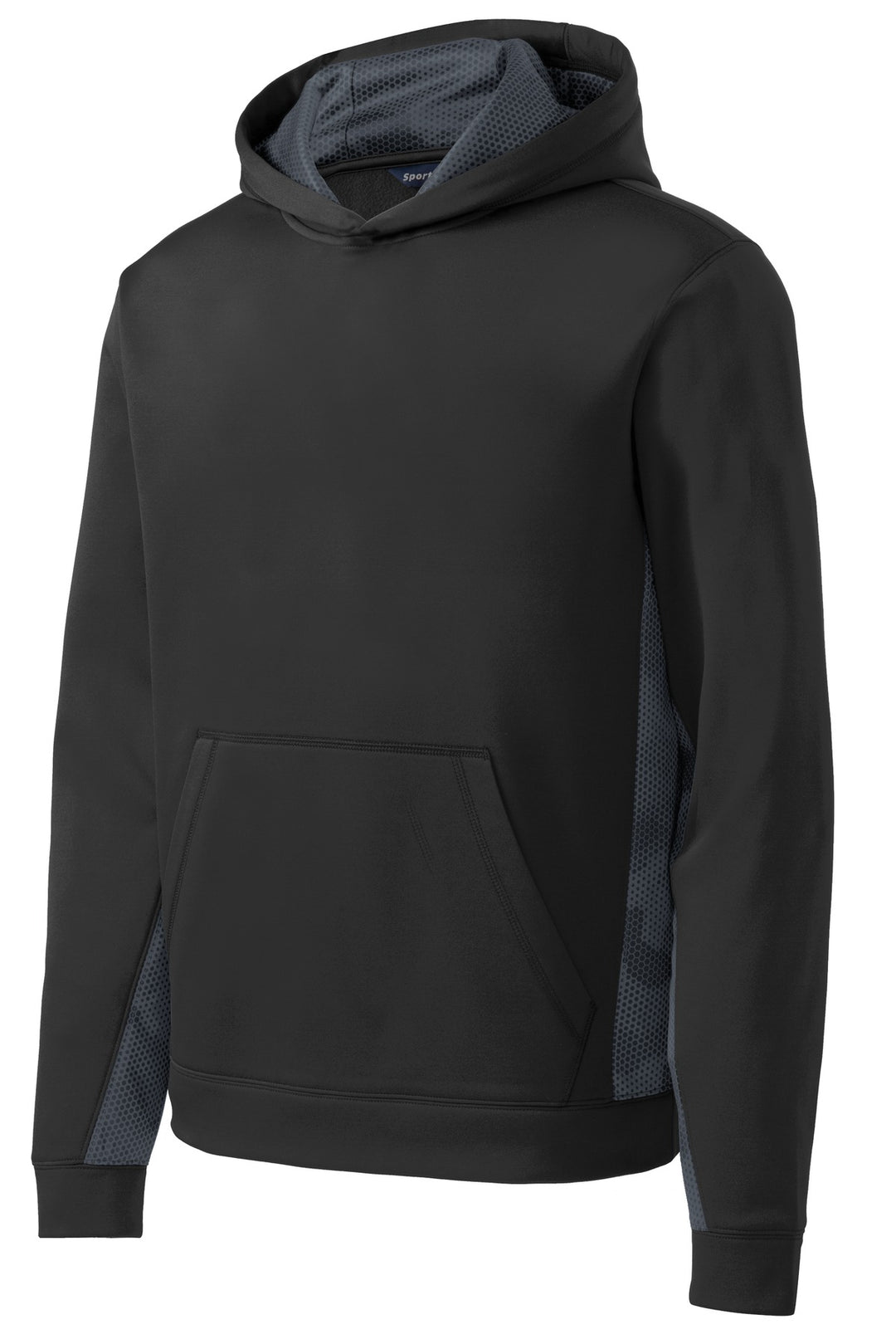 Sport-Tek Youth Sport-Wick CamoHex Fleece Colorblock Hooded Pullover YST239