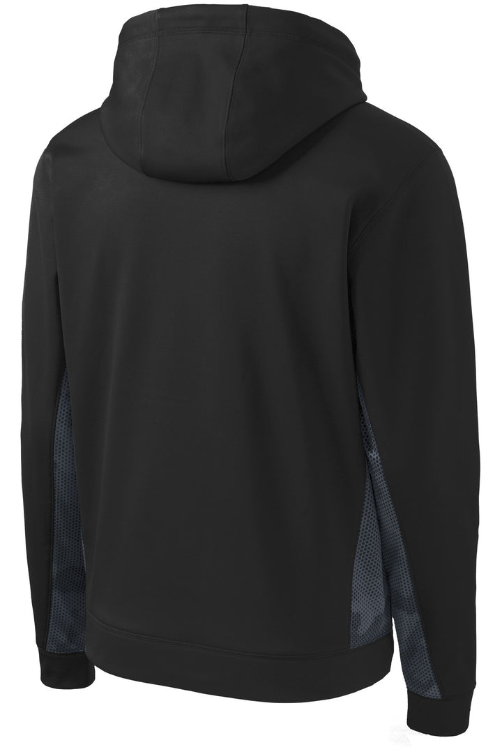 Sport-Tek Youth Sport-Wick CamoHex Fleece Colorblock Hooded Pullover YST239