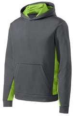 Sport-Tek Youth Sport-Wick CamoHex Fleece Colorblock Hooded Pullover YST239