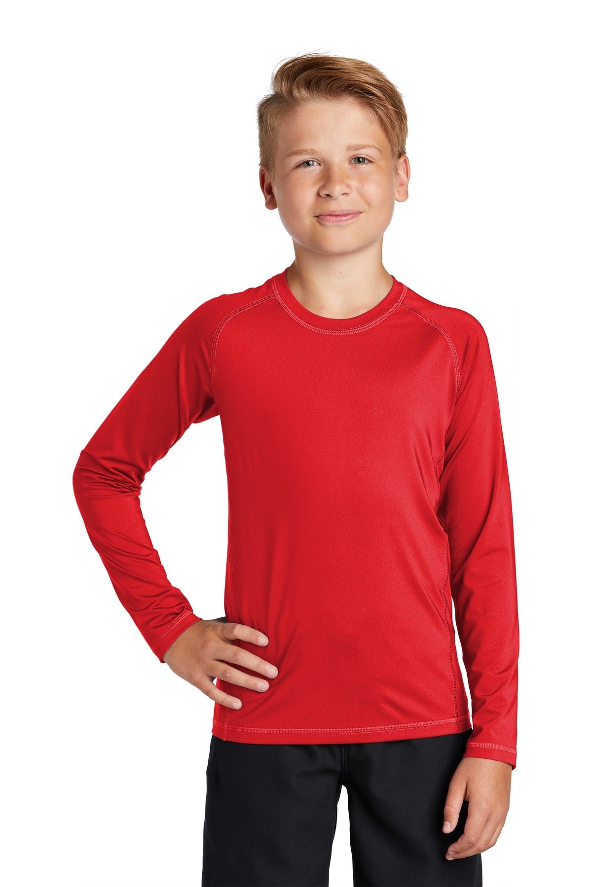 Sport-Tek Youth Long Sleeve Rashguard Tee YST470LS