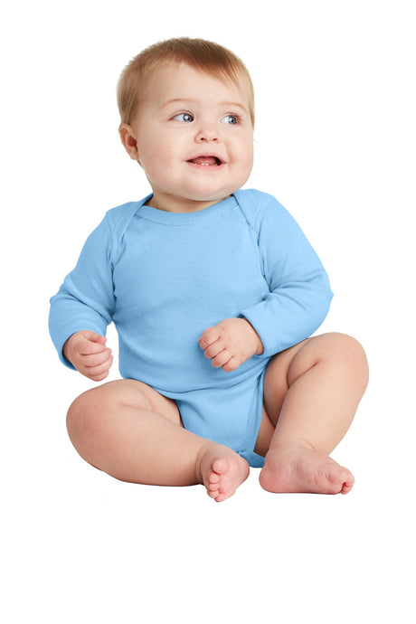 Rabbit Skins Infant Long Sleeve Baby Rib Bodysuit Rabbit Skins