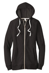 District Women's Perfect Tri French Terry Full-Zip Hoodie. DT456 District