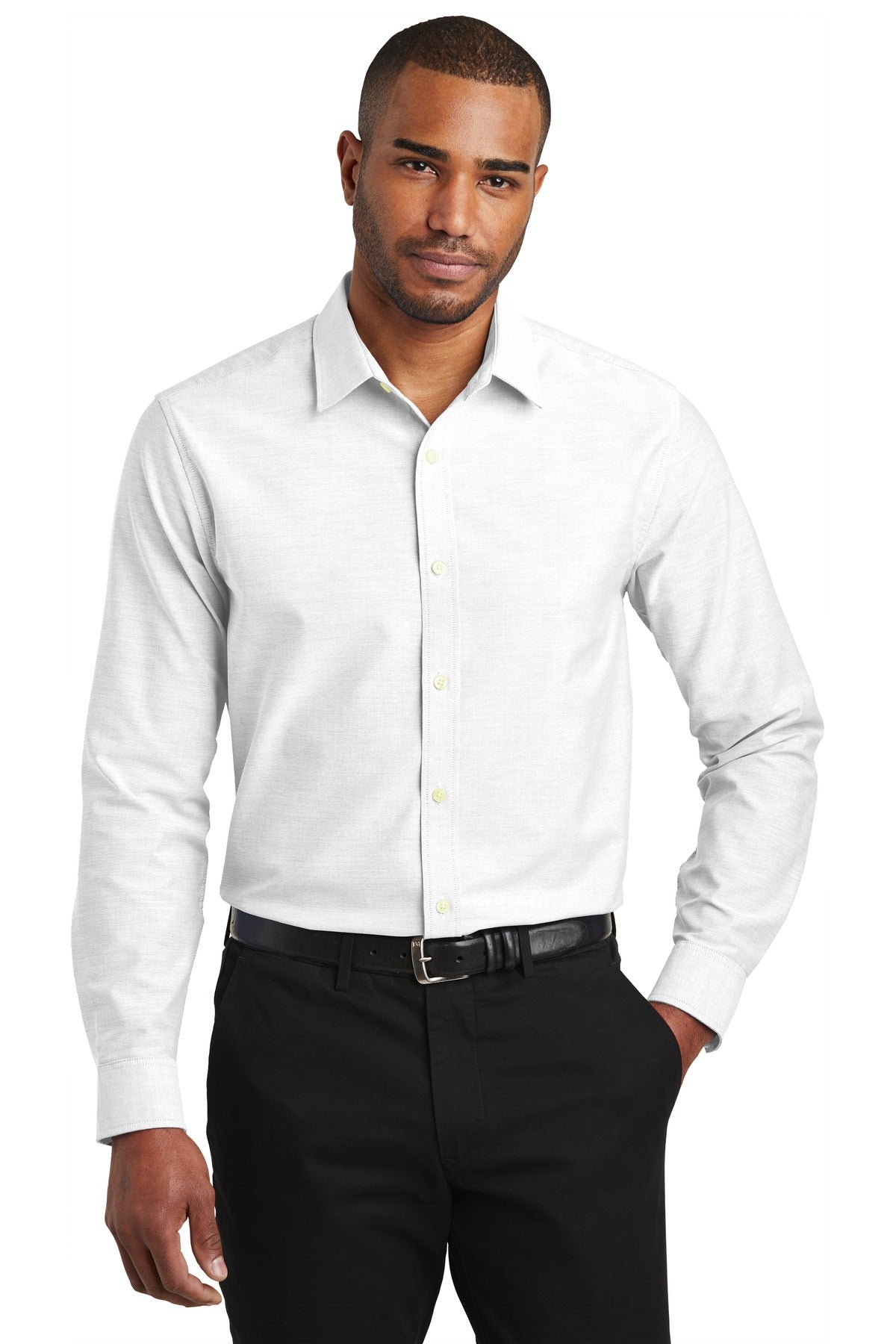Port Authority Men's Slim Fit SuperPro Oxford Shirt. S661