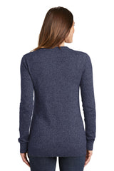 Port Authority Women's Marled Cardigan Sweater. LSW415