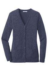 Port Authority Women's Marled Cardigan Sweater. LSW415