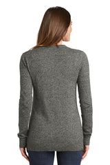 Port Authority Women's Marled Cardigan Sweater. LSW415
