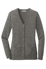 Port Authority Women's Marled Cardigan Sweater. LSW415