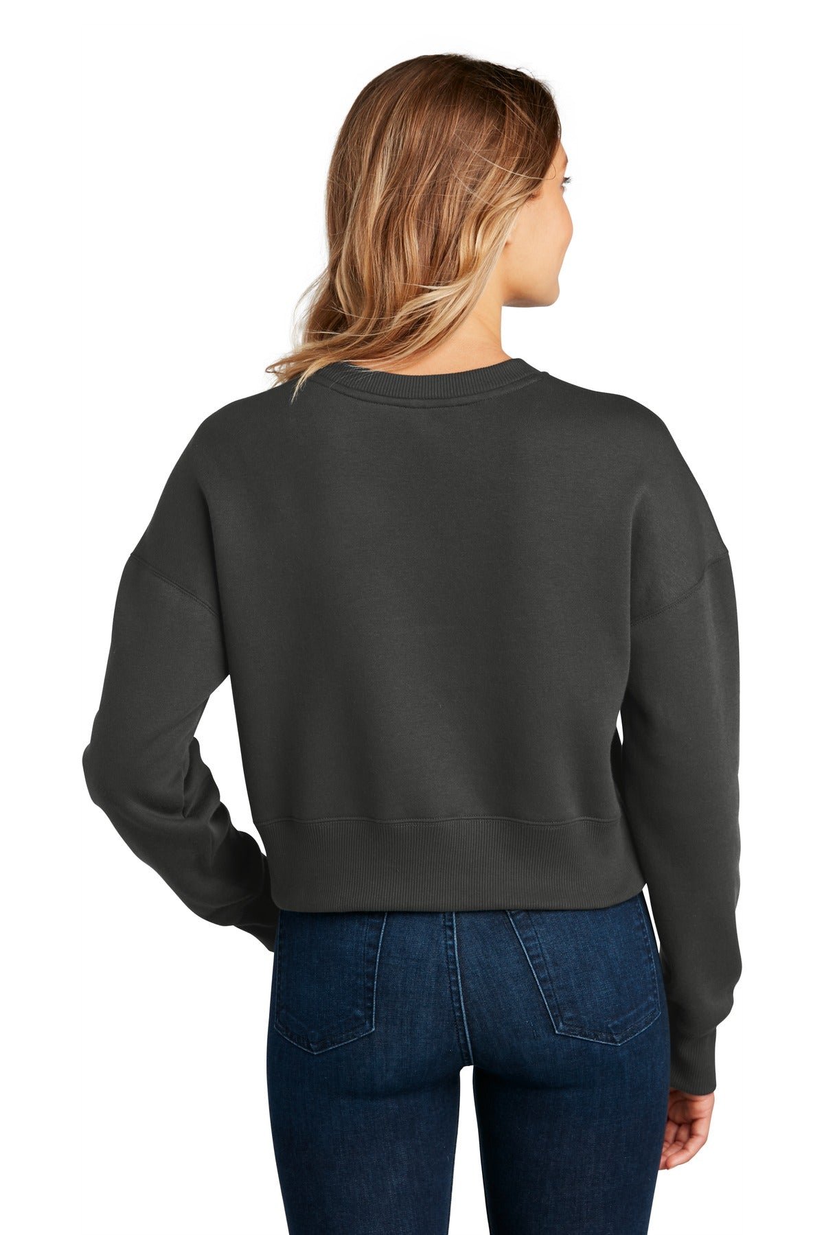 District Women's Perfect Weight Fleece Cropped Crew DT1105 District