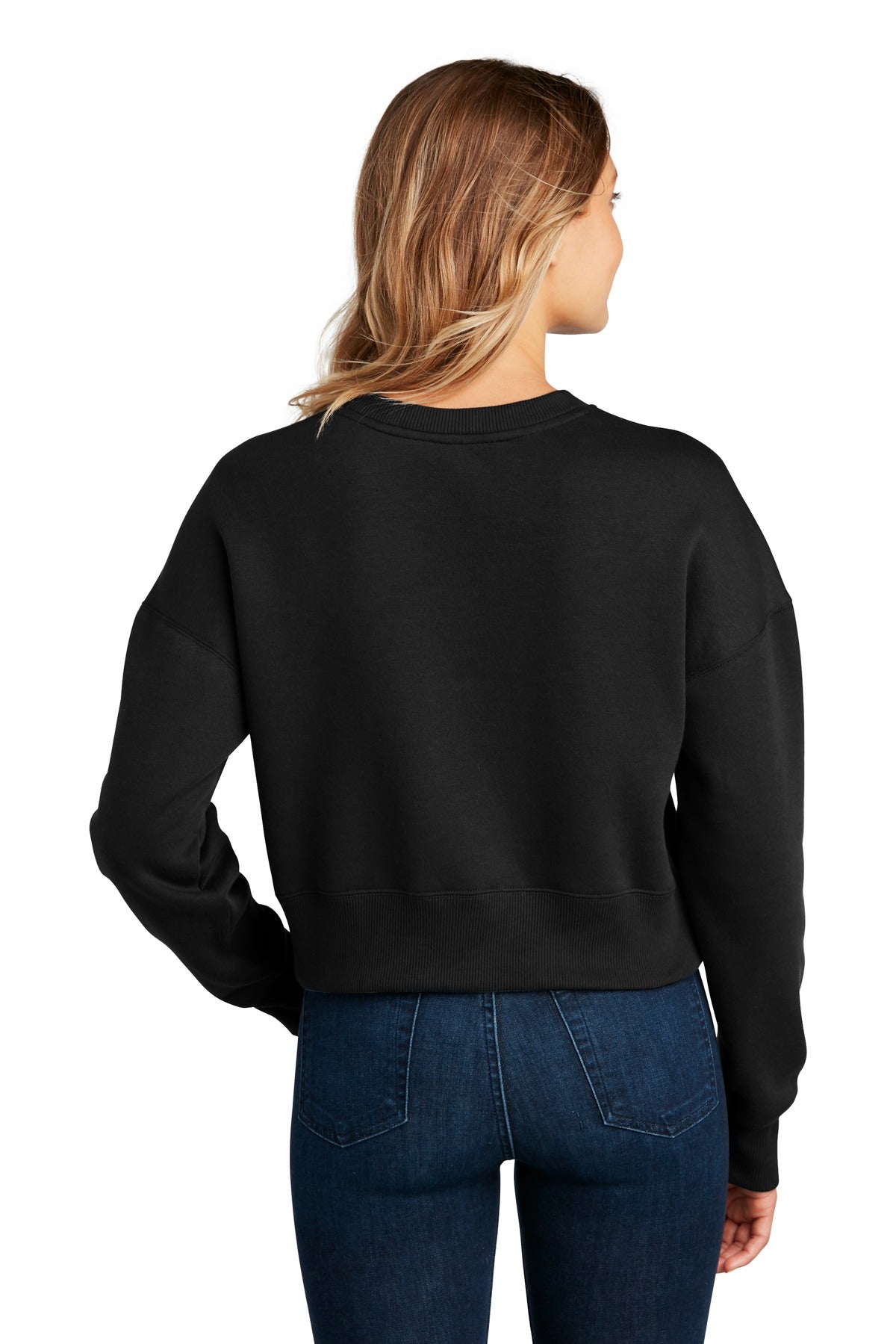 District Women's Perfect Weight Fleece Cropped Crew DT1105 District