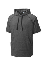 Sport-Tek Men's PosiCharge Tri-Blend Wicking Fleece Short Sleeve Hooded Pullover ST297