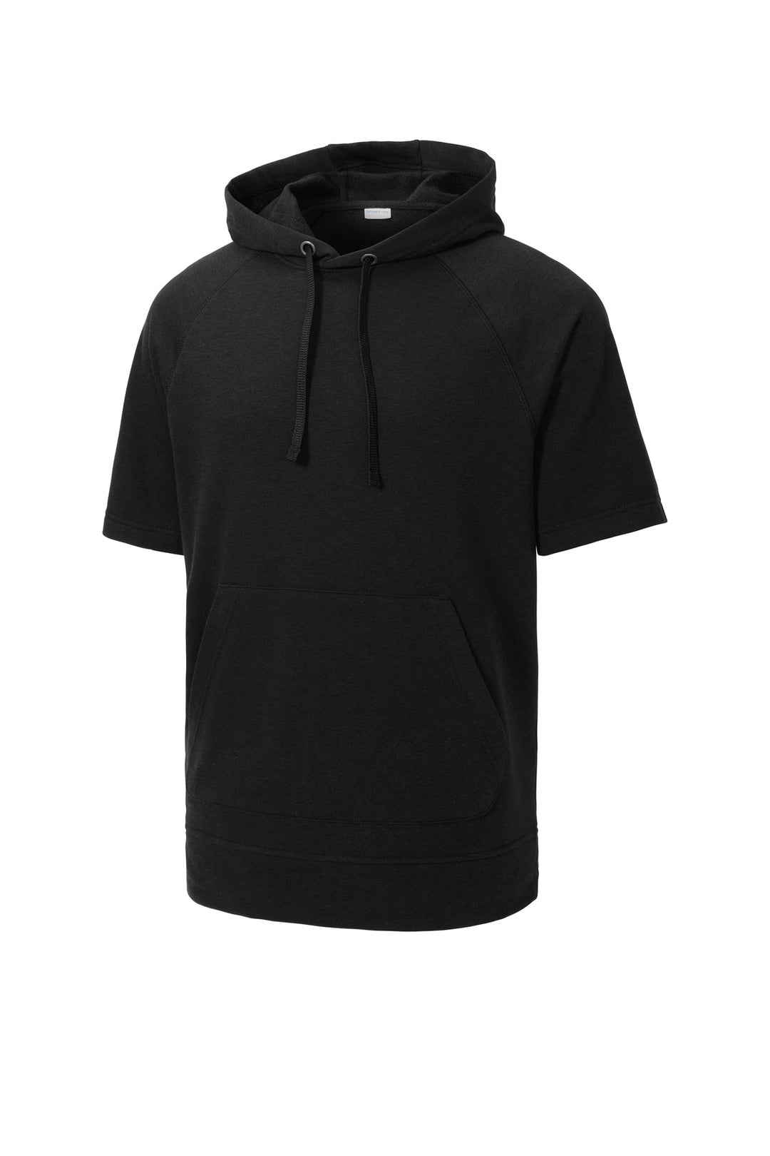 Sport-Tek Men's PosiCharge Tri-Blend Wicking Fleece Short Sleeve Hooded Pullover ST297