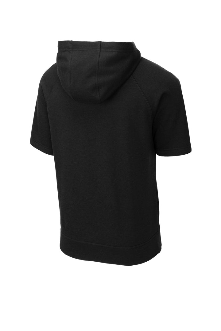 Sport-Tek Men's PosiCharge Tri-Blend Wicking Fleece Short Sleeve Hooded Pullover ST297