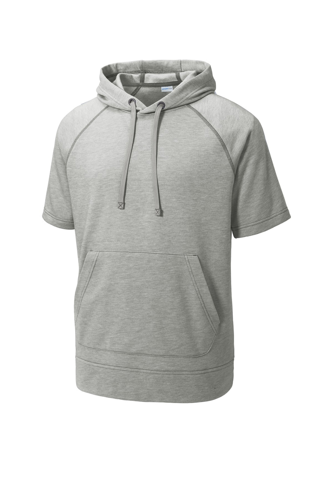 Sport-Tek Men's PosiCharge Tri-Blend Wicking Fleece Short Sleeve Hooded Pullover ST297