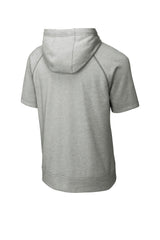 Sport-Tek Men's PosiCharge Tri-Blend Wicking Fleece Short Sleeve Hooded Pullover ST297