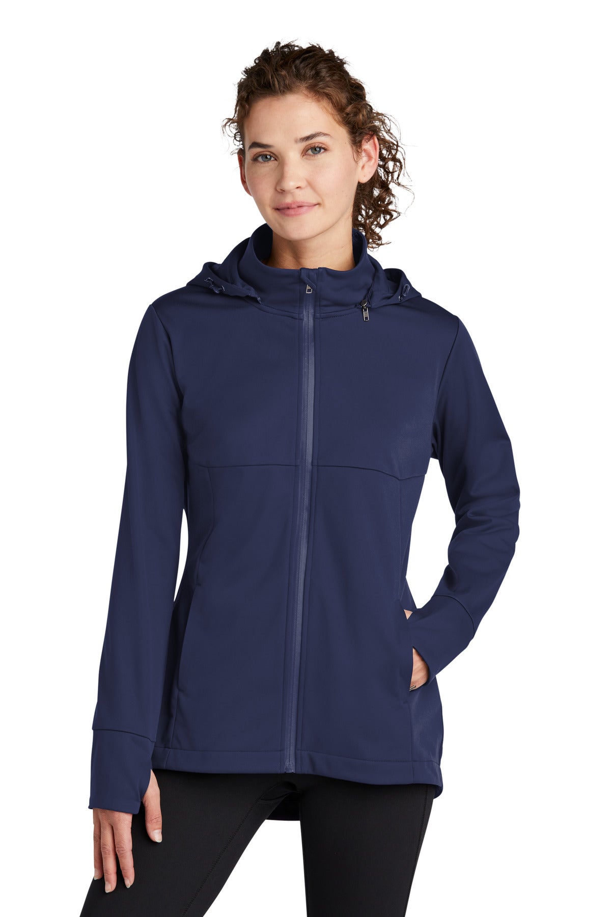 Sport-Tek Women's Hooded Soft Shell Jacket. LST980