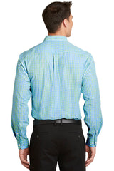 Port Authority Men's Long Sleeve Gingham Easy Care Shirt. S654