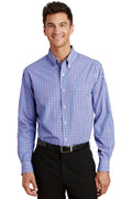 Port Authority Men's Long Sleeve Gingham Easy Care Shirt. S654