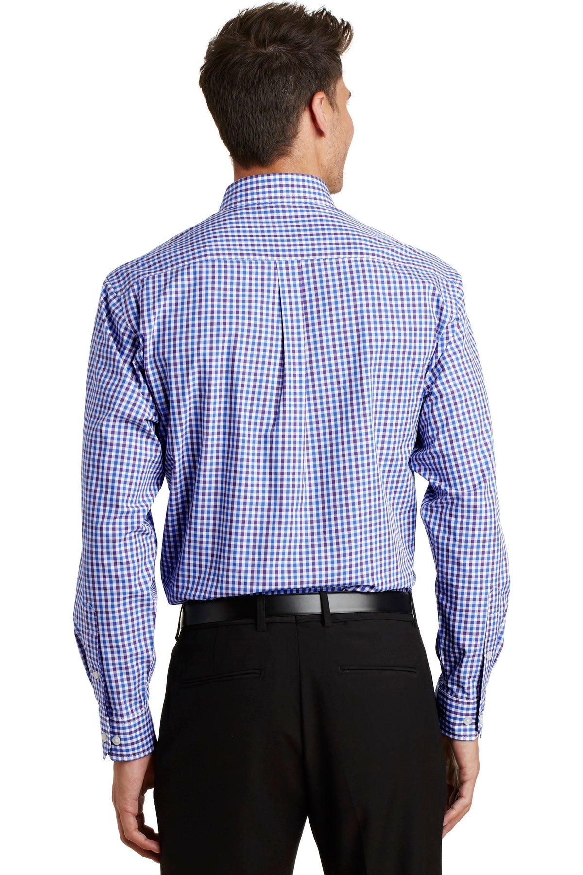 Port Authority Men's Long Sleeve Gingham Easy Care Shirt. S654