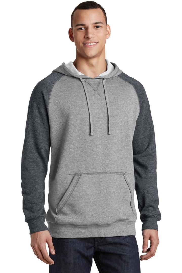 District Young Men's Lightweight Fleece Raglan Hoodie. DT196 District