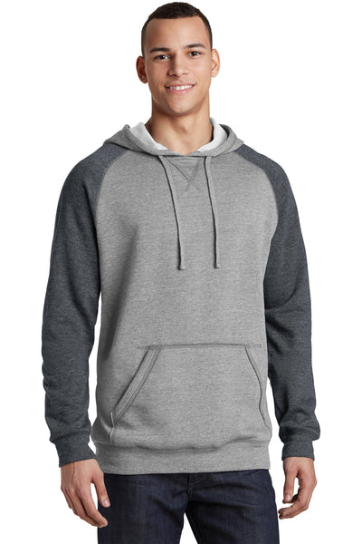 District Young Men's Lightweight Fleece Raglan Hoodie.  DT196