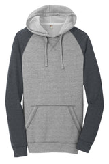 District Young Men's Lightweight Fleece Raglan Hoodie. DT196 District