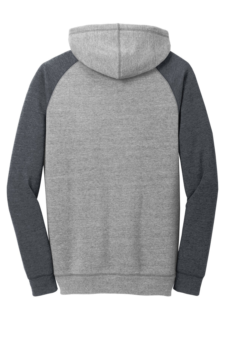 District Young Men's Lightweight Fleece Raglan Hoodie. DT196 District