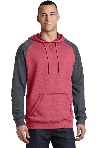 District Young Men's Lightweight Fleece Raglan Hoodie.  DT196