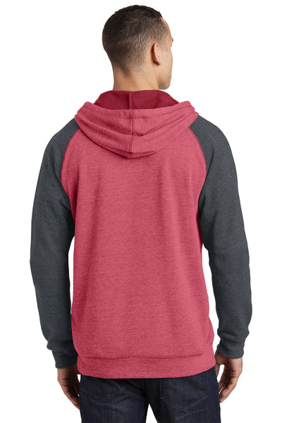 District Young Men's Lightweight Fleece Raglan Hoodie.  DT196