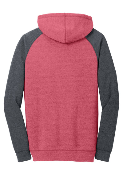 District Young Men's Lightweight Fleece Raglan Hoodie.  DT196