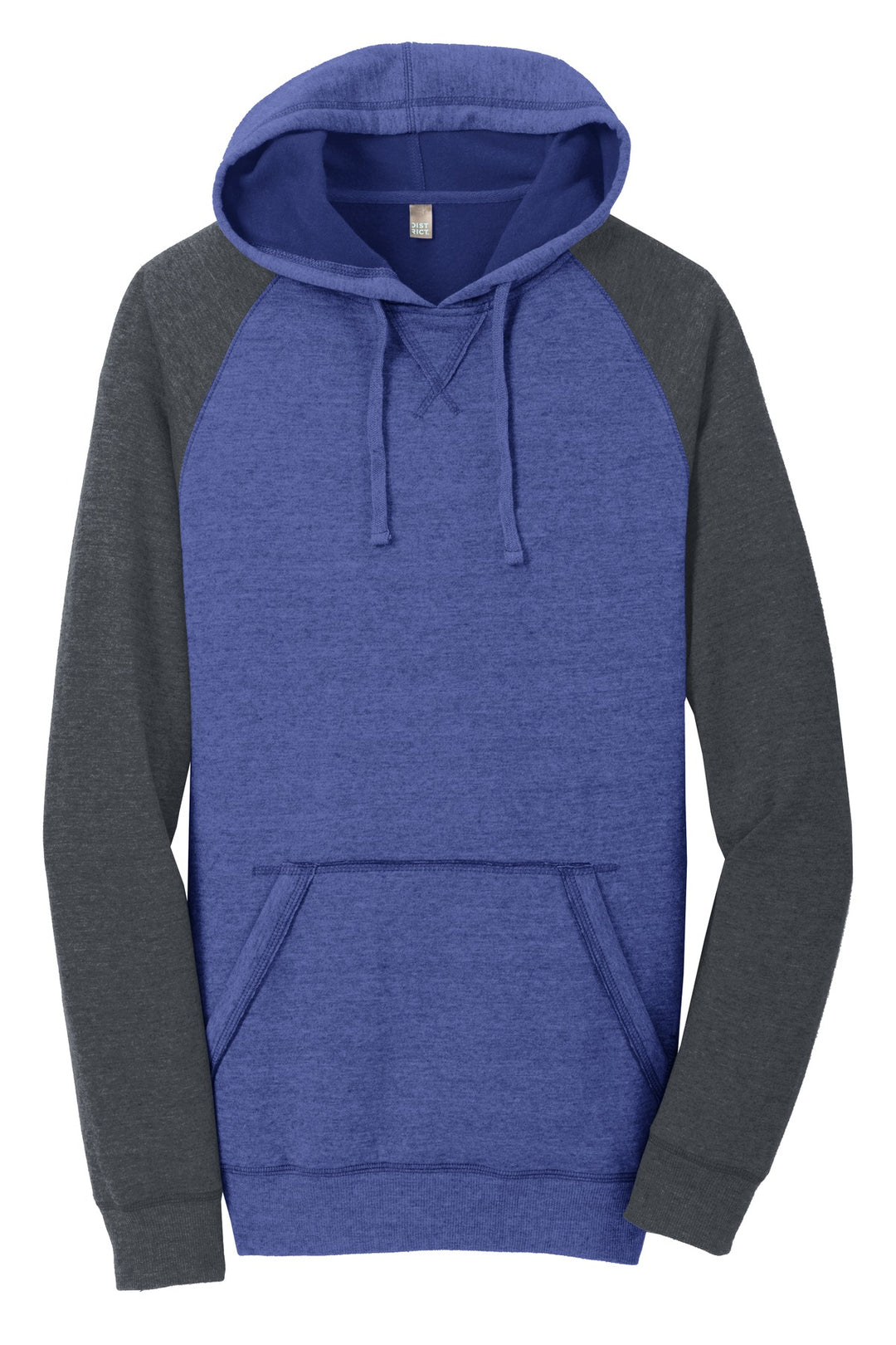 District Young Men's Lightweight Fleece Raglan Hoodie. DT196 District