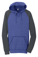 District Young Men's Lightweight Fleece Raglan Hoodie. DT196 District