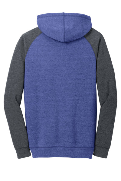 District Young Men's Lightweight Fleece Raglan Hoodie.  DT196