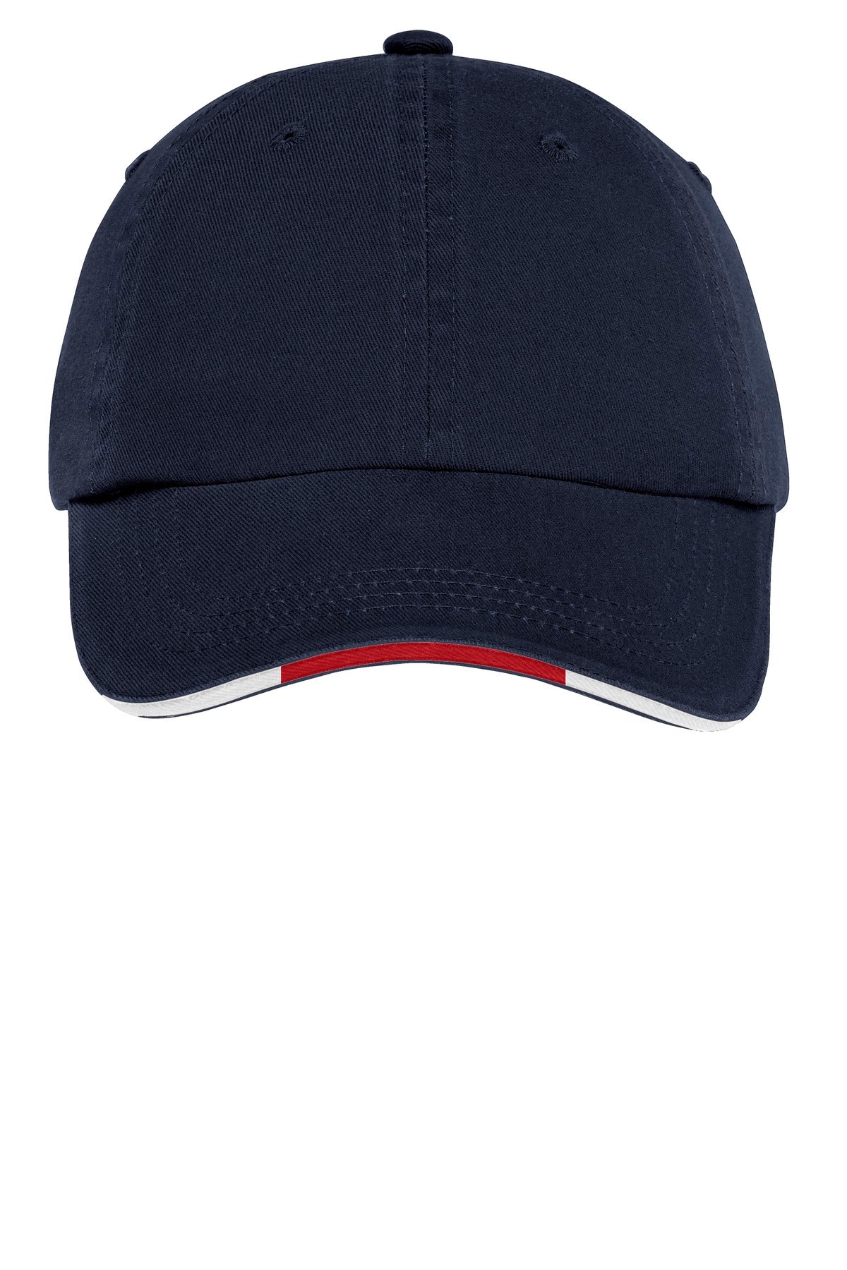 Port Authority Sandwich Bill Cap with Striped Closure