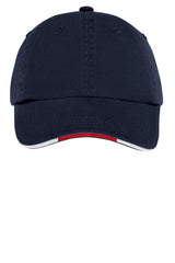 Port Authority Sandwich Bill Cap with Striped Closure