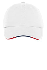 Port Authority Sandwich Bill Cap with Striped Closure