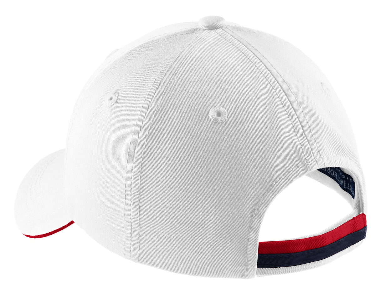 Port Authority Sandwich Bill Cap with Striped Closure