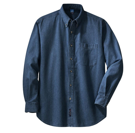 Port & Company Men's Long Sleeve Value Denim Shirt Port & Company