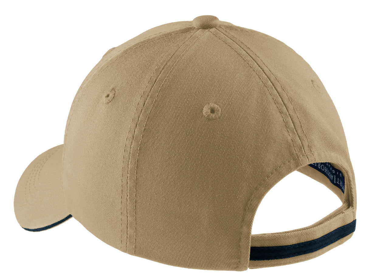 Port Authority Sandwich Bill Cap with Striped Closure