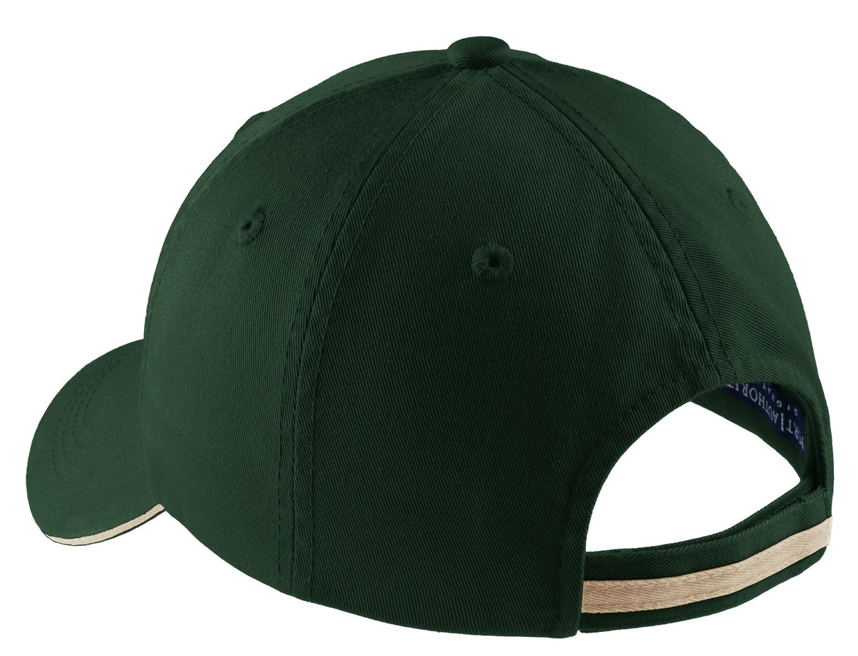 Port Authority Sandwich Bill Cap with Striped Closure